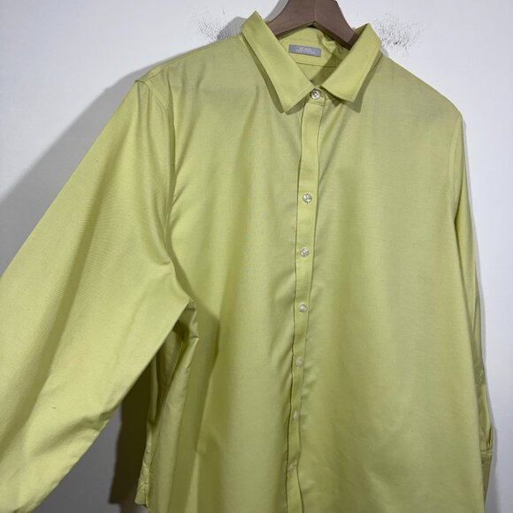 Chico's Womens No Iron Stretch Shirt Size 4 US size 20 Classic Yellow - Picture 2 of 6